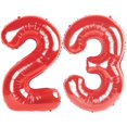 thumbnail image 1 of Decoración para fiesta de cumpleaños con forma de globo Upegesy, número 23, rojo, 1 m, 1 of 1