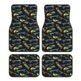 thumbnail image 1 of Honeii Colorful Skateboard Print Car Foot Mat Four-Piece Set - Front & Rear Universal Car Floor Mats for SUVs, Trucks, Sedans, 1 of 7