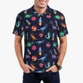 thumbnail image 1 of Balery Space Dinosaur Camisa Polo de Hombre con Estampado, de Manga Corta y Tejido Medio, Camisa Tipo Golf Polo-X-Large, 1 of 6
