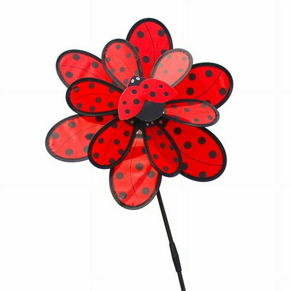 Kids Toy Double Layer Beetle Windmill Wind Spinner Pinwheel Home Garden Yard Decoration Outdoor