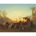 thumbnail image 3 of Charles Théodore Frère 18x15 Black Modern Framed Museum Art Print Titled - Walking in Cairo, 3 of 5
