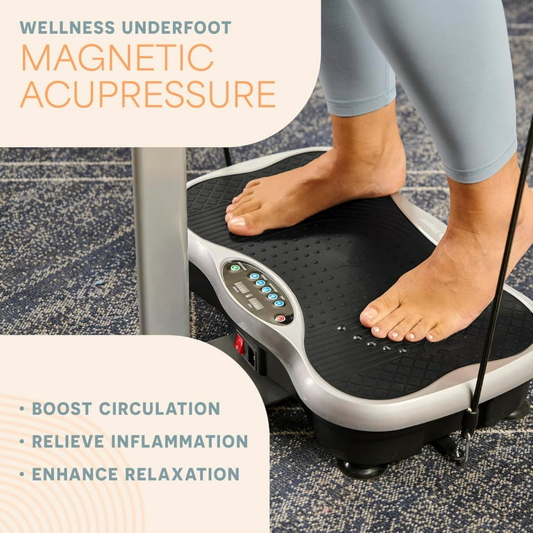 Lifepro TrimLite Vibration Plate, Full-Body Exercise Machine, Adjustable  Handlebar, Gray
