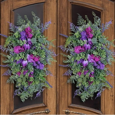 ufehgfjh Up to 60% off, Holiday Decorations, Purple Decorative Ring Clove Hyacinth Hydrangea Macrophylla Big Leaf Colorful Spring And Summer Garland Home Decoration Clearance