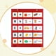 thumbnail image 2 of de bolsillo magnética de con 104 tarjetas Juegos de lectura para materiales educativos rojo, 2 of 8