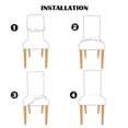 thumbnail image 3 of Unique Bargains Stretch Spandex Dining Chair Covers Protector Set of 2, 3 of 7