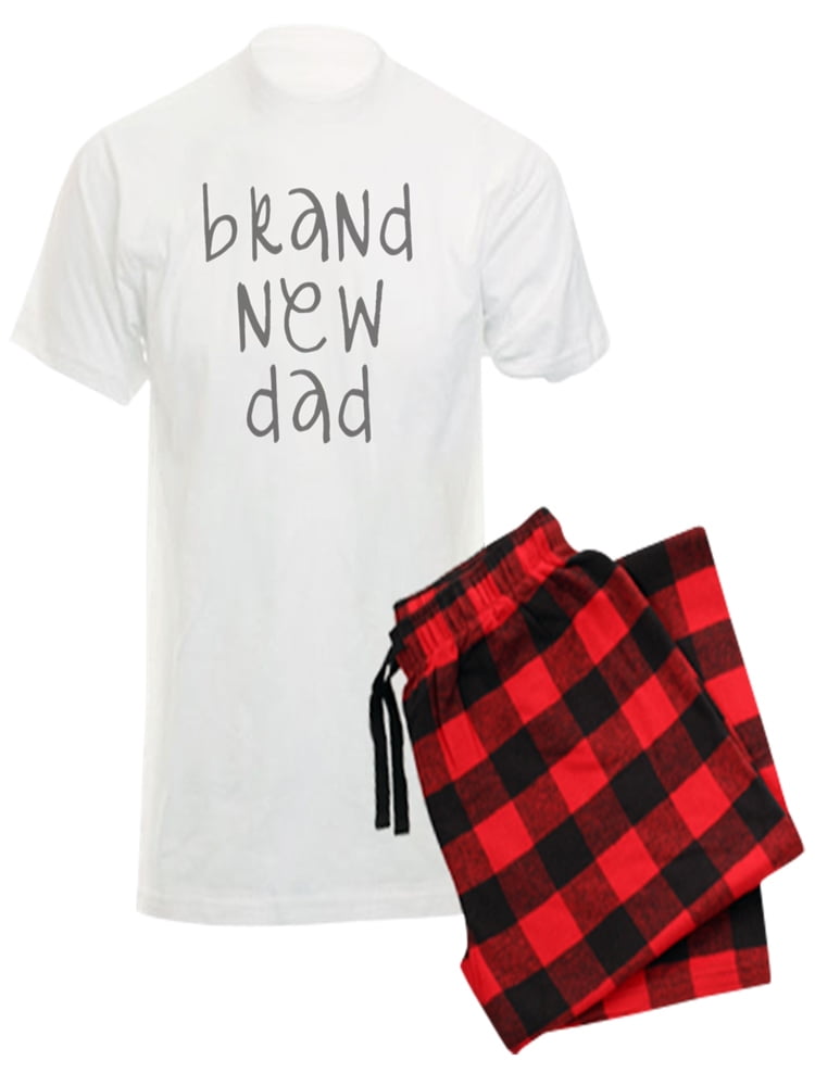 CafePress Brand New Dad Gray Stacked Men s Light Pajamas