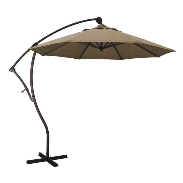 California Umbrella Parasol Déporté de 9 Pieds en Paille