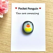 Meggemo Mini Penguin Pocket Hug Plush Toy Cute Stuffed Animal Valentine's Day Wedding Birthday Party Gift for Lover Friend