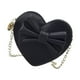 thumbnail image 5 of BRIGHTFUFU Bolso bandolera de piel sintética con lazo en forma de corazón para niñas pequeñas (negro), 5 of 7