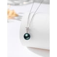 thumbnail image 5 of TANGPOET Tahitian Black Pearl Necklace for Women Sterling Silver Black Pearl Pendant Necklace everyday Anniversary Birthday Gift For Women Wife Her Mom Mother Grandma, 5 of 5
