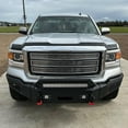 thumbnail image 3 of Vijay Compatible with 2014-2015 GMC Sierra 1500 Front Bumper Textured Steel with Light and D-ring, 3 of 8