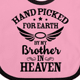 thumbnail image 4 of Inktastic Handpicked for Earth by My Brother in Heaven Angel Wings Boys or Girls Baby Bib, 4 of 4