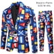 thumbnail image 3 of Conjunto de traje informal de primavera y otoño para hombre, conjunto de dos piezas con estampado digital a la moda para hombre, 3 of 4