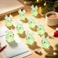 thumbnail image 4 of Ouuluon Set of 10 Luminous Reindeer Figurines, Glow in Dark Resin Tabletop Ornaments for Christmas Party Decor, 4 of 6