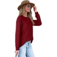 thumbnail image 3 of Womens Sweatshirts Crewneck Loose Fitting Tops For Women Long Sleeve Shirts Pullover, 3 of 10