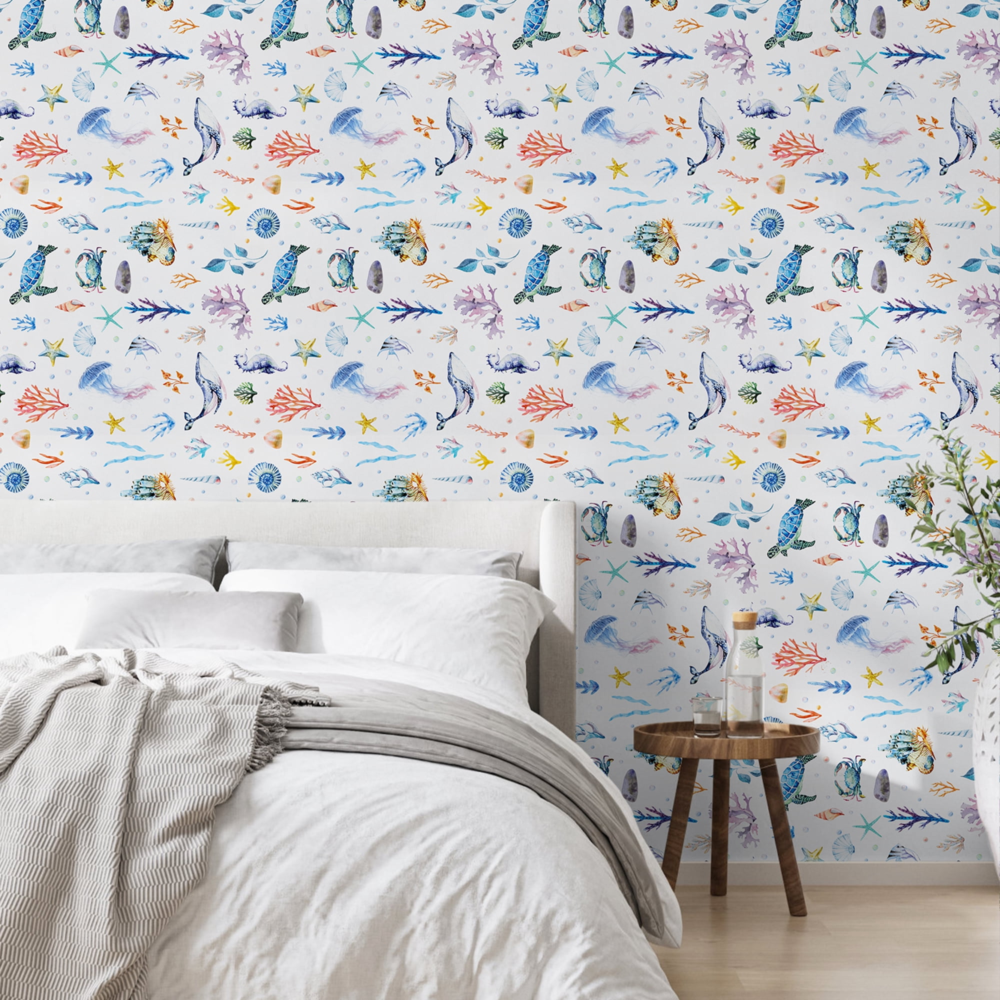 UMIGGEE Peel and Stick Wallpaper Self Adhesive See Animals Contact Paper 17.7" x 118" Wallpaper Removable Decorative Vinyl for Room and Furniture Decoration