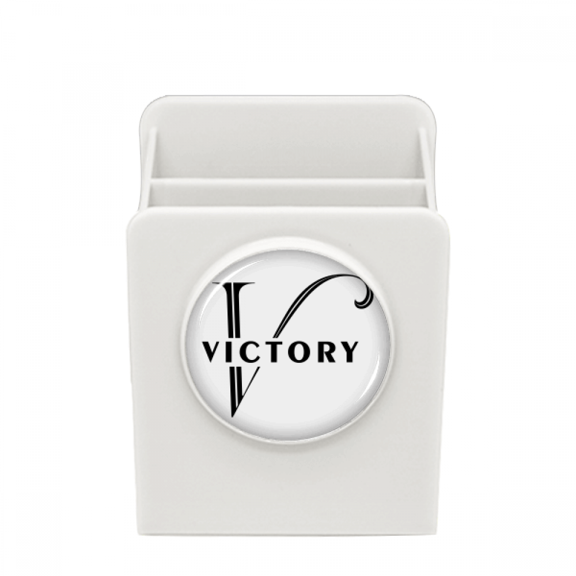 Letter Expression Victory Desk Pencil Holder Cup Pen Organizer