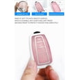 thumbnail image 6 of Key Fob Cover Compatible with Toyota Camry Rav4 Corolla Corolla Cross Corolla Hatch Highlander 4Runner Land Cruiser Tundra 2019-2026 4 Button Keychain Case Holder Protector,Keychain-A-pink, 6 of 8