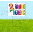 thumbnail image 1 of Rainbow Snow Caps Cbd Icee (18" X 24") Yard Sign, Includes Metal Step Stake, 1 of 6