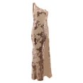 thumbnail image 1 of Vedolay Dresses For Women Women's 2023 Summer Floral Print One Shoulder Sleeveless Smocked Ruffle Tiered Beach Long Dress,Beige XL, 1 of 5