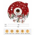 thumbnail image 6 of 15 Inch Round Placemats Set of 4, Red Christmas Non Slip Heat Insulation PP Table Mats, Snowman Snowflake Xmas Tree Winter Washable Place Mats for Kitchen Dining Party Table Decor, 6 of 7