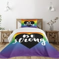 thumbnail image 3 of Ambesonne Pride Quilted Bedspread Set 2 Pcs, Be Strong Slogan Heart, Twin Size, Multicolor, 3 of 6