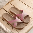 thumbnail image 2 of JeashCHAT Women's Summer Beach Shoes Indoor Home Slippers Fashion Casual Slip On Flat Slides (Pink), 2 of 5