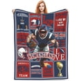thumbnail image 2 of Football Blanket American Football Sport Team Throw Blanket Soft Flannel Plush Football Style Blanket Gift for Men Women Boys Kids Football Lovers Fan Gifts for Sofa Bed Couch Decor 50"X40", 2 of 5