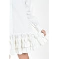 thumbnail image 4 of Vestido camisero con olanes Roman Fashion /Juvenil, 11787 (Blanco) blanco G, 4 of 6