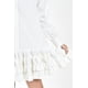 thumbnail image 4 of Vestido camisero con olanes Roman Fashion /Juvenil, 11787 (Blanco) blanco M, 4 of 6