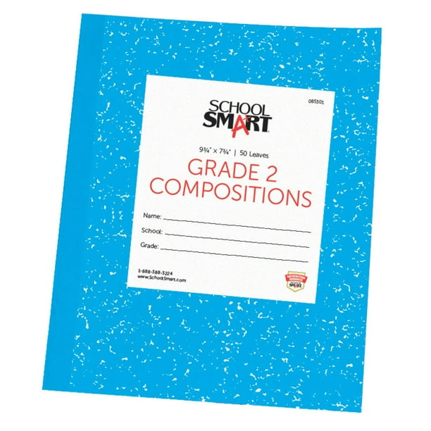 School Smart SkipALine Ruled Composition Book, Grade 2, Blue, 100