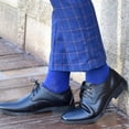 thumbnail image 2 of Solid Color Crew Cotton Dress Socks - Royal Blue, 2 of 3