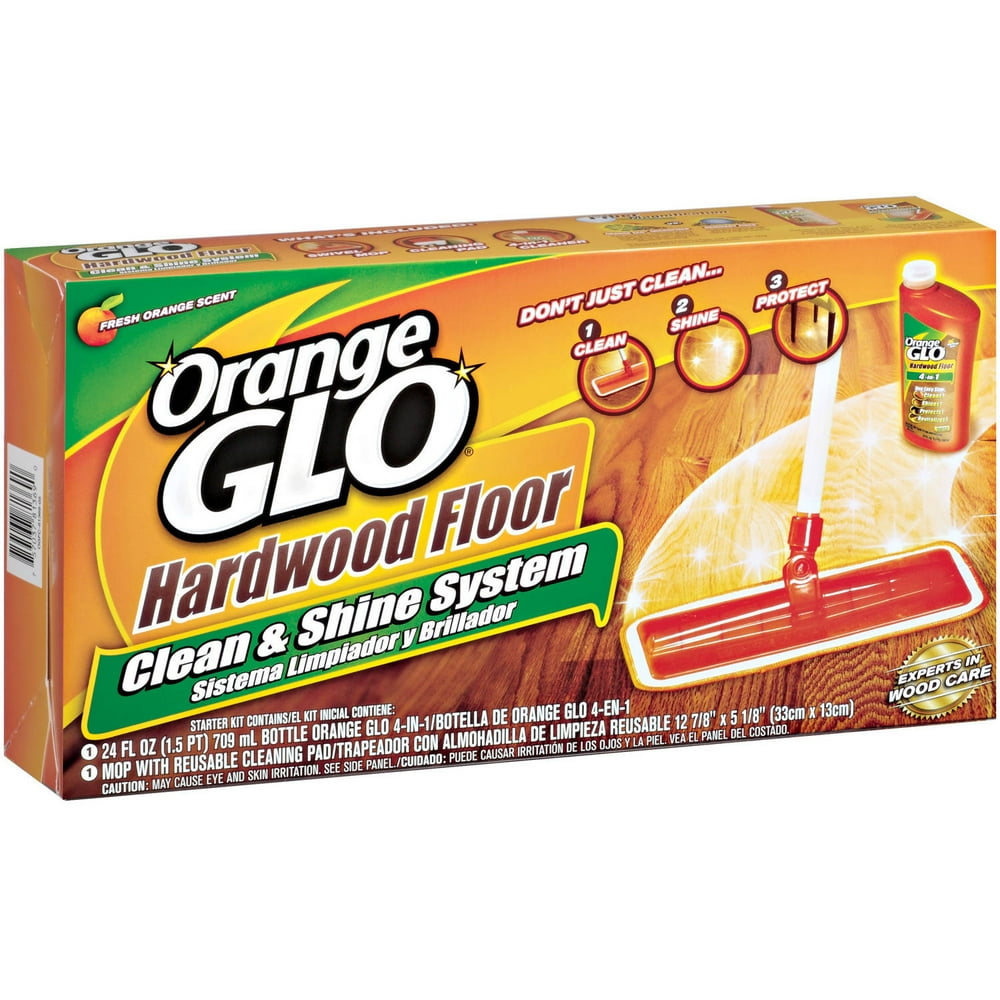 Orange Glo Hardwood Floor Clean & Shine System Starter Kit, 3 pc