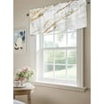 thumbnail image 6 of White Gold Marble Valances for Windows, Rod Pocket Kitchen Valance Curtains - Soft & Washable Small Window Treatment for Living Room,&nbsp;Bathroom, Modern, 54x18inch, 6 of 9