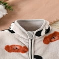 thumbnail image 4 of Cethrio Kids Boys Fleece Jacket, Stand-up collar Thermal Soft Fashion Winter Coats Outerwear Beige Size 4 T, 4 of 7