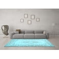 thumbnail image 3 of Ahgly Company Indoor Rectangle Abstract Light Blue Contemporary Area Rugs, 5' x 8', 3 of 4