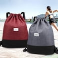 thumbnail image 2 of pitrice Drawstring Backpack Daypack Waterproof Gymsack Sports Gym Bag Pouch Backpack with Inner Zipper Pocket for Women Men, 2 of 9