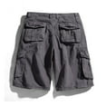thumbnail image 3 of Mens Shorts Cotton Stretch Button Front Cargo Shorts with Multi-Pocket Casual Loose Outdoor Hiking Camping Travel Shorts, 3 of 4