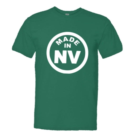 PleaseMeTees™ Mens From Born Made In Nevada NV Logo Label Tag HQ Tee