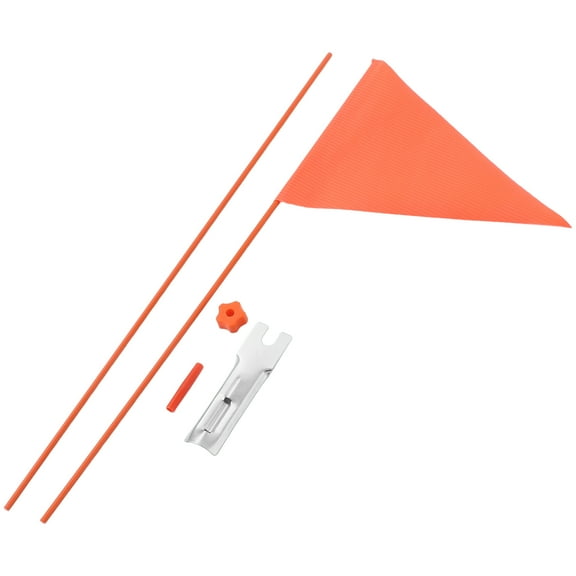HEMOTON Durable Orange Bicycle Safety Flag with Fiberglass Pole for Kids Easy Installation and Enhanced Visibility