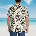 thumbnail image 4 of Pofeuu Snake Print Hawaiian Shirt for Men Sleeves Casual Button Down Summer Beach Dress Shirts T-Shirts,XX-Large, 4 of 7