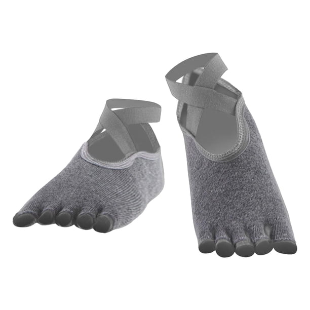Calcetines de entrenamiento de baile Calcetines de yoga sin dedos para mujer de secado rápido para Barre Equipment Latin , Gris oscuro gris oscuro Magideal Calcetines de entrenamiento de baile