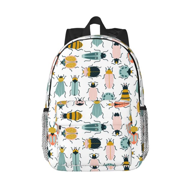 Easygdp Colorful Insects Mochila Ligera de 15 Pulgadas para Estudiantes, Mochila Cómoda para la Escuela y Viajes, Correas Ajustables