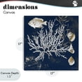 thumbnail image 4 of Stupell Industries Traditional Coral Medley on Blue Canvas Art, 17 x 17, by Lanie Loreth, 4 of 8
