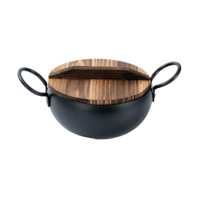 Lipstore Iron Fashion Multiuse Soup Pot Stew Pot for Home Vegetable Kitchen 24cm mouth