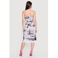 thumbnail image 3 of Women's Newspaper Print Midi Tube Dress, 3 of 3