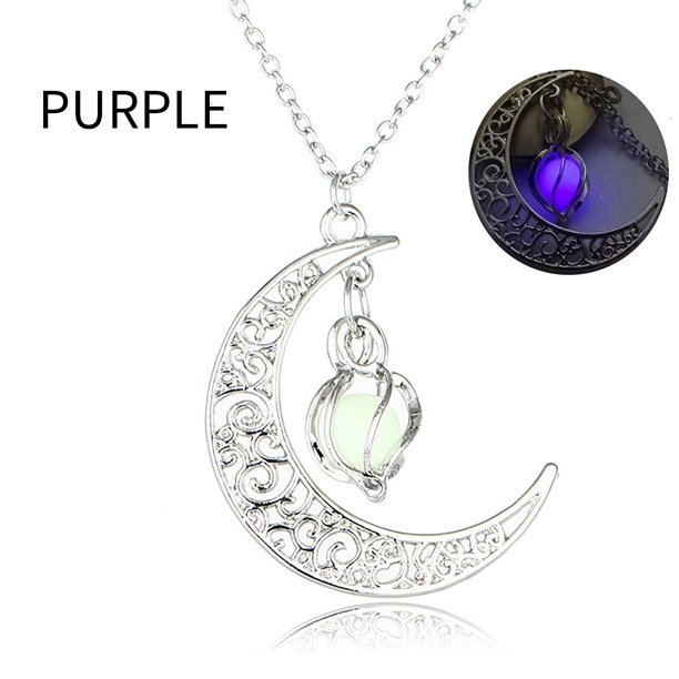 Collar para mujer, Joyas para mujer, Joyas para mujer Colgante luminoso hueco Collar de cuentas luminosas de torbellino Colgante de collar