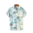 thumbnail image 6 of Stamzod Mens Hawaiian Shirts Short Sleeve Button Down Shirt Summer Beach Vacation Shirts Sky Blue M, 6 of 6