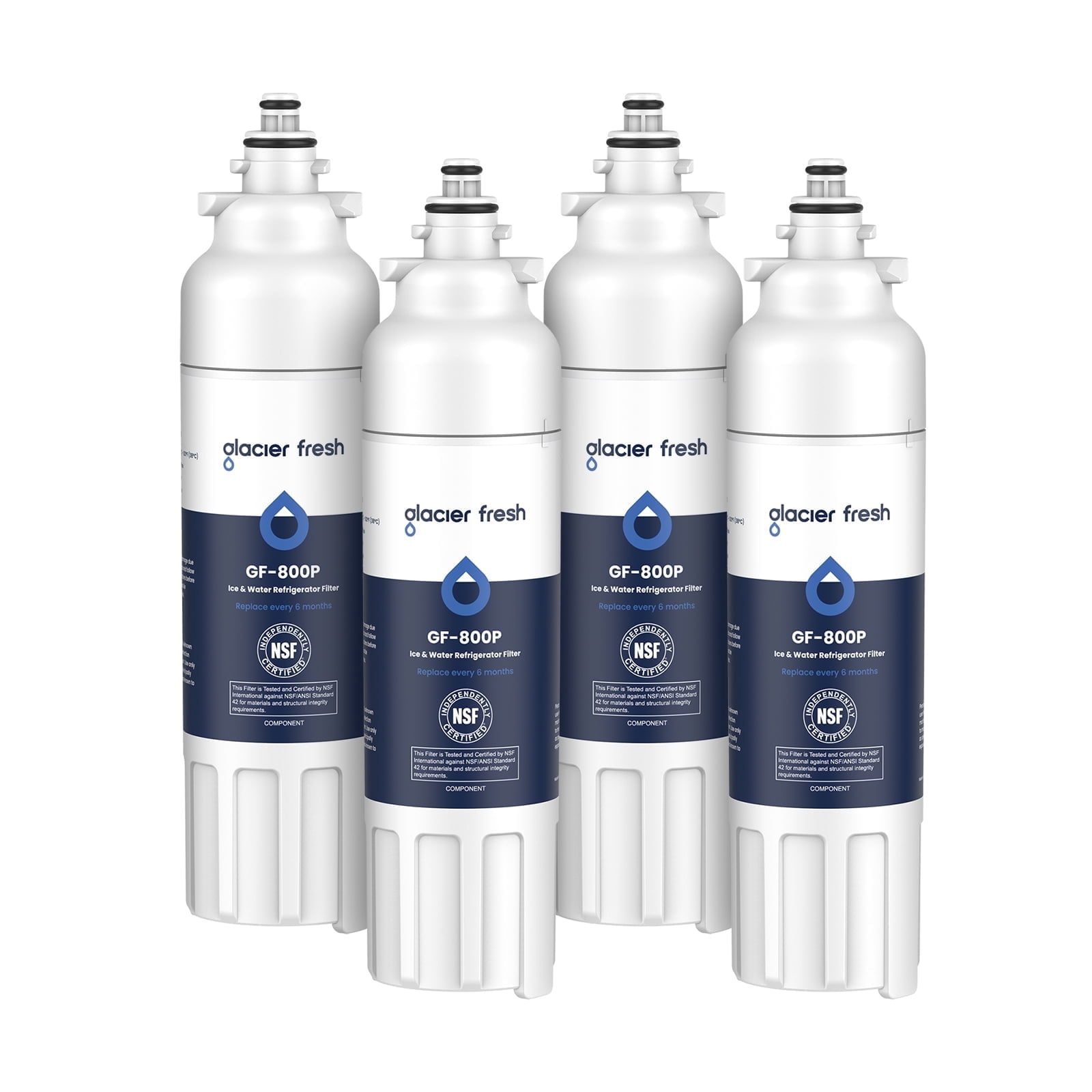 GLACIER FRESH Replacement for LT800P Refrigerator Water Filter, Compatible with LG LT800P, LT800PC, LSXS26326S, Kenmore 46-9490, 1 Pack