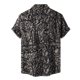 thumbnail image 3 of Camisas Oversize Hombre Camisa corta camisa Casual Sleeve Single Turn Down Hawaii Impressed Men's Men Shirts (Black, L), 3 of 5
